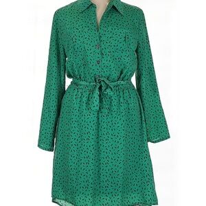 Green Patterned Women's Dress